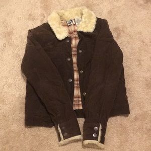 Roxy Corduroy/Faux-Shearling Jacket, Medium